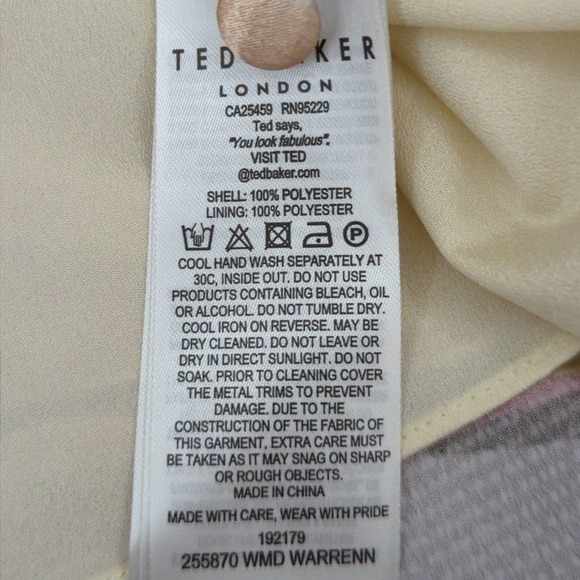 Ted Baker Warren Printed Button Through Cami Maxi Dress in DUSTY PINK Size 6 US - Picture 12 of 13